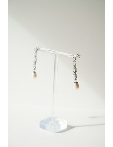 Lavender - Zircon and pearl earrings les ctes