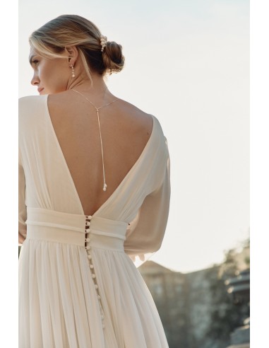 Refined Baroque - Wild pearl wedding back necklace plus qu'un jeu 