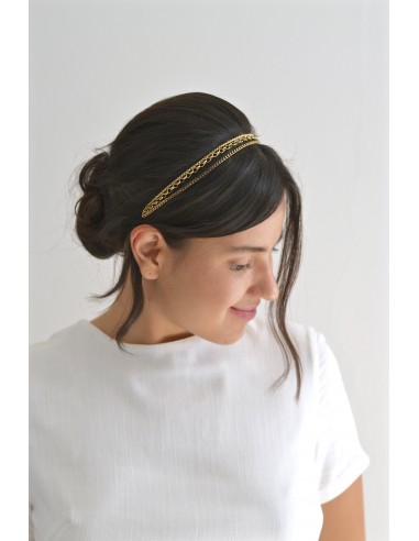 Chain love - Headband triple chaines en linge