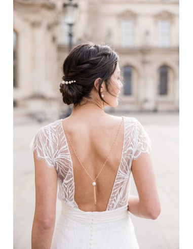 Gui - Bijou de robe avec perles naturelles Paris Déstockage Promo