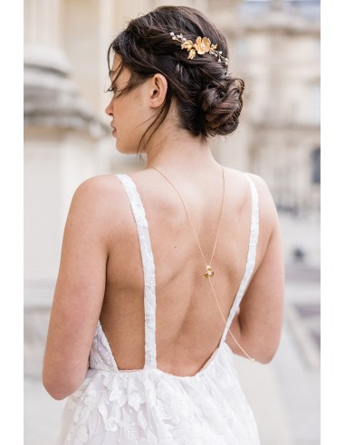 Jasmin - Floral Back Necklace la colonne vertébrale