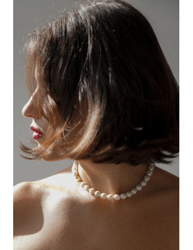 Dove - Natural pearl choker necklace Livraison rapide